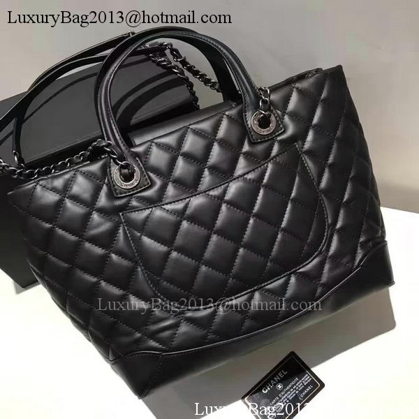 Chanel Tote Bag Sheepskin Leather A36985 Black