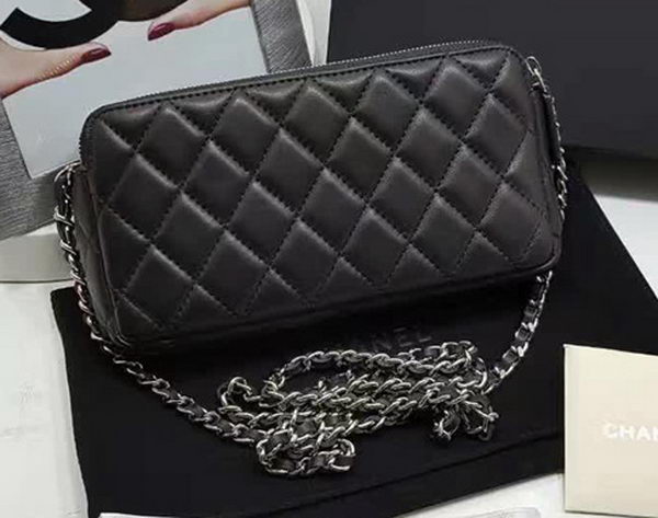 Chanel mini Shoulder Bag Sheepskin Leather A7020 Black