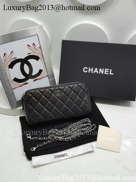 Chanel mini Shoulder Bag Sheepskin Leather A7020 Black