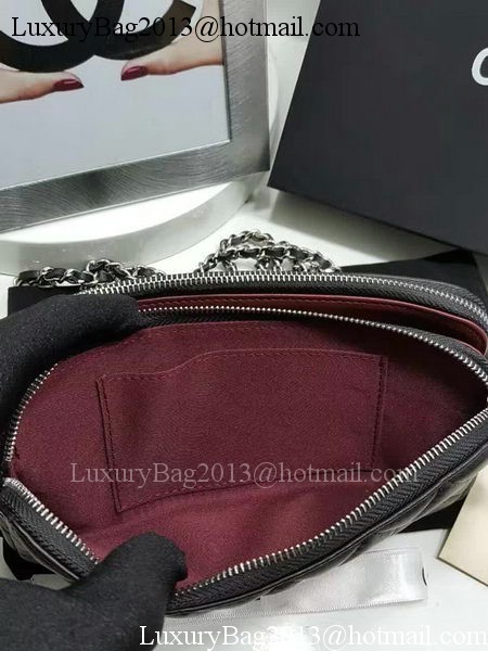 Chanel mini Shoulder Bag Sheepskin Leather A7020 Black