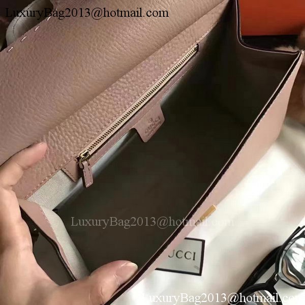 Gucci GG Marmont Leather Top Handle Bag 421890 Apricot