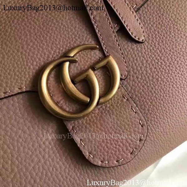 Gucci GG Marmont Leather Top Handle Bag 421890 Apricot