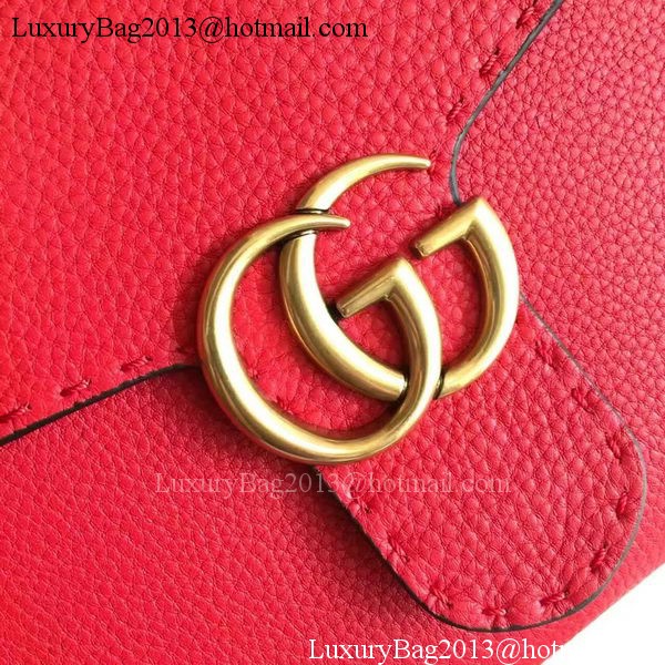 Gucci GG Marmont Leather Top Handle Bag 421890 Red