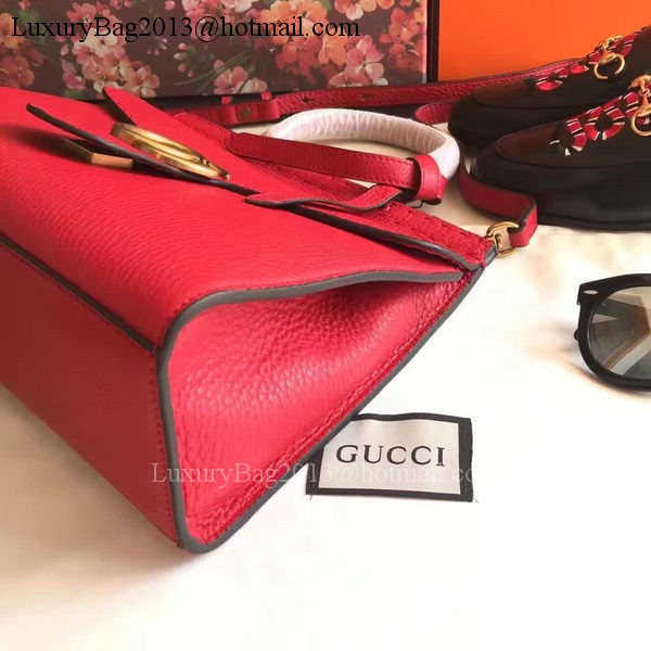Gucci GG Marmont Leather Top Handle Bag 421890 Red