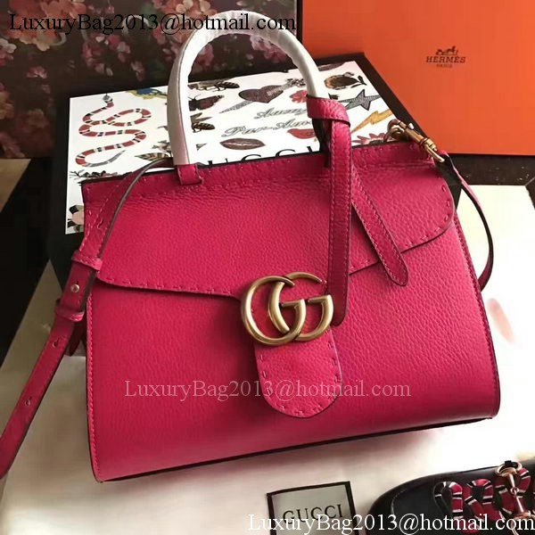Gucci GG Marmont Leather Top Handle Bag 421890 Rose