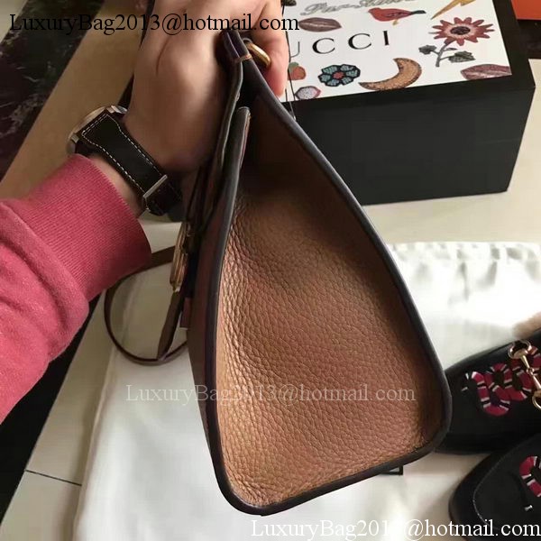 Gucci GG Marmont Leather Top Handle Bag 421890 Wheat