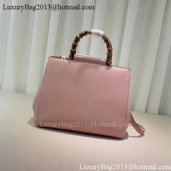 Gucci Nymphaea Leather Top Handle Bag 453766 Pink