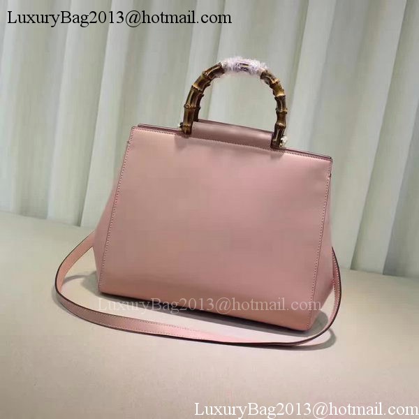 Gucci Nymphaea Leather Top Handle Bag 453766 Pink