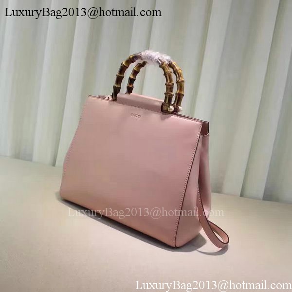 Gucci Nymphaea Leather Top Handle Bag 453766 Pink