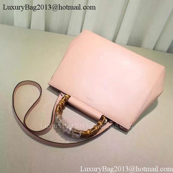 Gucci Nymphaea Leather Top Handle Bag 453766 Pink