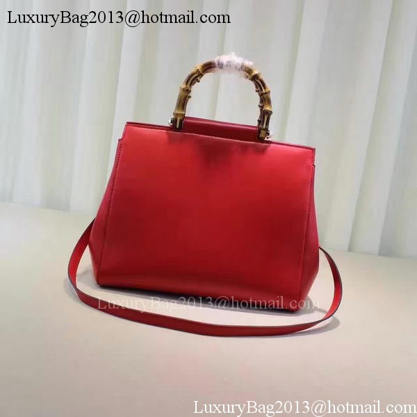 Gucci Nymphaea Leather Top Handle Bag 453766 Red