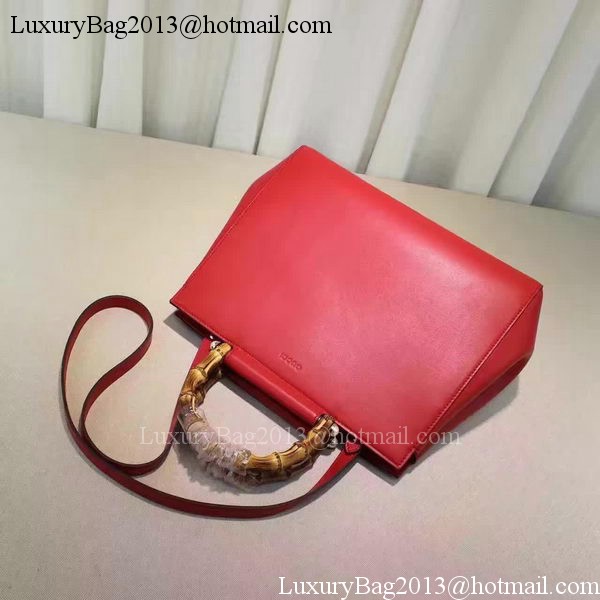 Gucci Nymphaea Leather Top Handle Bag 453766 Red