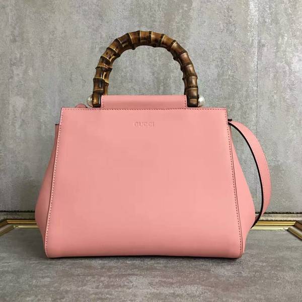Gucci Nymphea Mini Top Handle Bag Cowhide Leather 453767 Pink