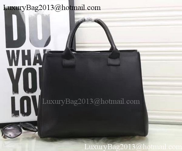 Chanel Tote Bag Calfskin Leather A6573 Black