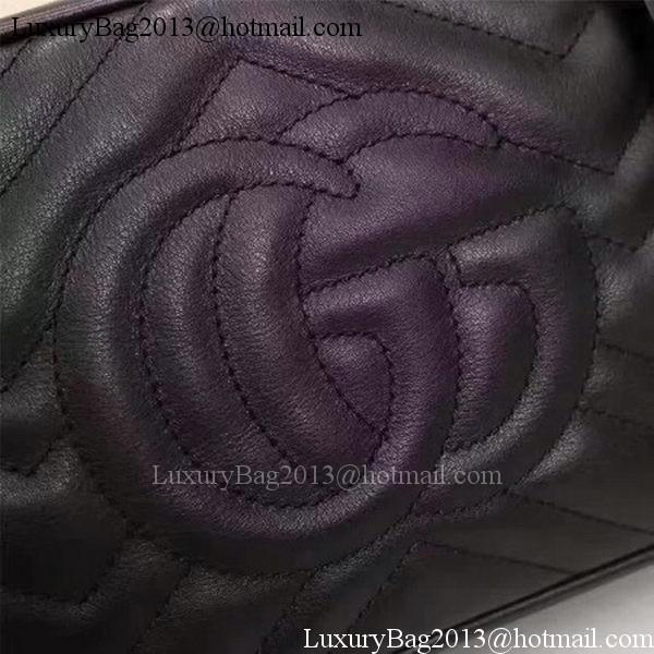 Gucci GG Marmont Matelasse Shoulder Bag 447632 Black