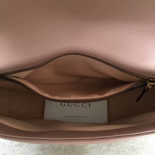 Gucci GG Marmont Sheenskin Shoulder Bag 443497A Light Pink