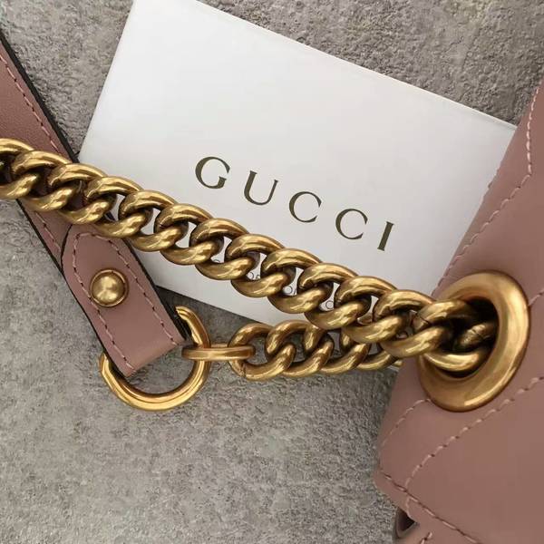 Gucci GG Marmont Sheenskin Shoulder Bag 443497A Light Pink