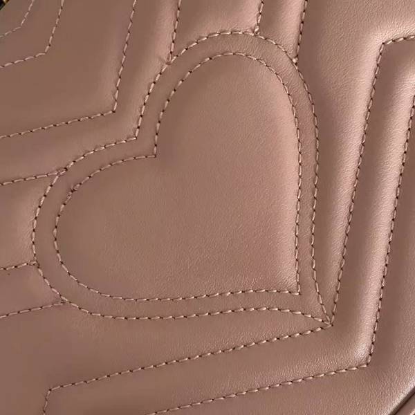 Gucci GG Marmont Sheenskin Shoulder Bag 443497A Light Pink