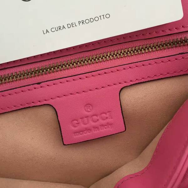 Gucci GG Marmont Sheenskin Shoulder Bag 443497A Pink