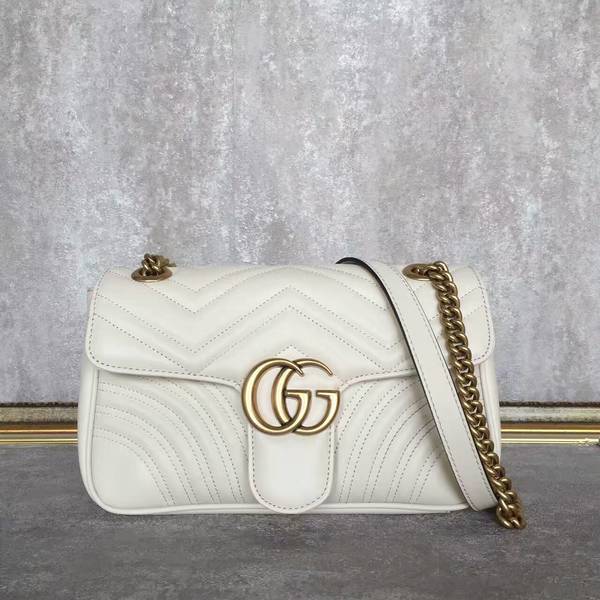 Gucci GG Marmont Sheenskin Shoulder Bag 443497A While