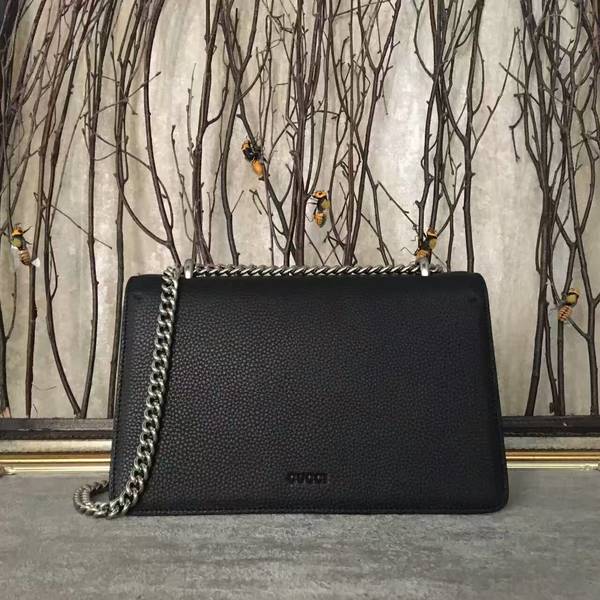 Gucci Dionysus Lichee Pattern Medium Shoulder Bag 400249 Black
