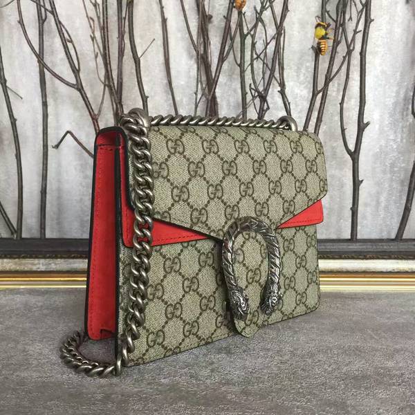 Gucci Mini Dionysus GG Canvas Shoulder Bag 421970 Red