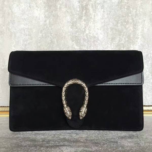 Gucci Dionysus Suede Leather Clutches 415155 Black