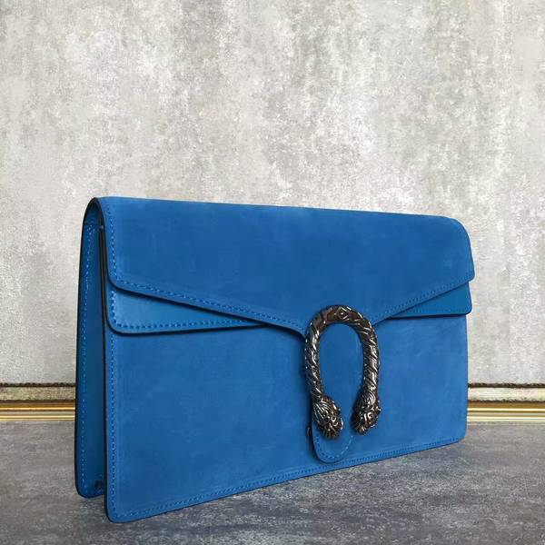 Gucci Dionysus Suede Leather Clutches 415155 Blue