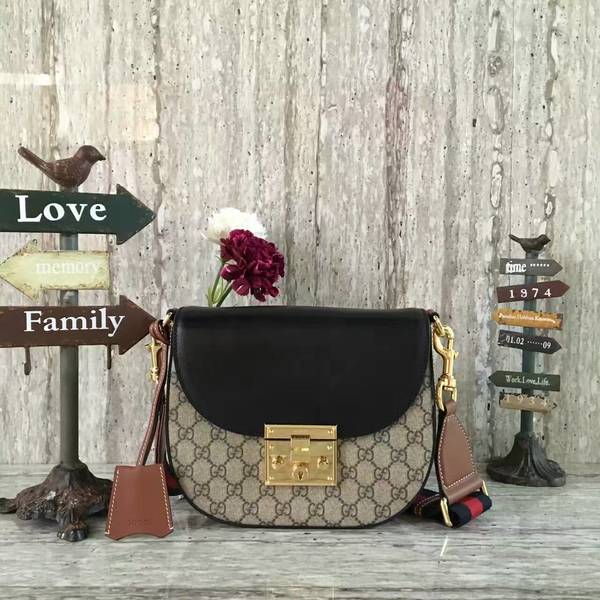 Gucci GG Canvas Shoulder Bag 453189 Black&Brown