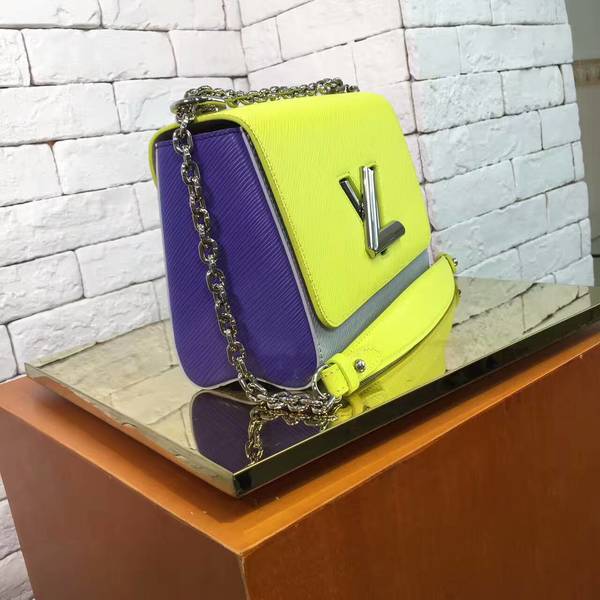 Louis Vuitton TWIST EPI Leather Bag 50271 Light Green&Grey