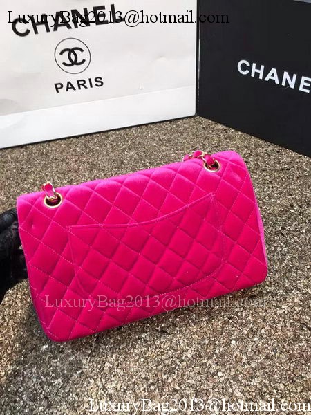 Chanel 2.55 Series Flap Bags Original Rose Velvet Leather A1112 Gold
