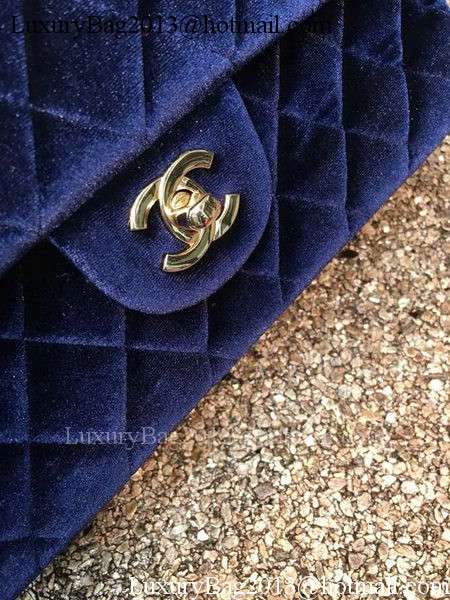 Chanel 2.55 Series Flap Bags Original Royal Velvet Leather A1112 Gold