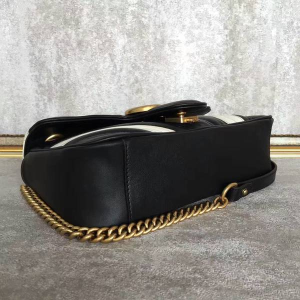 Gucci GG Marmont Shoulder Bag 443497 Black&White