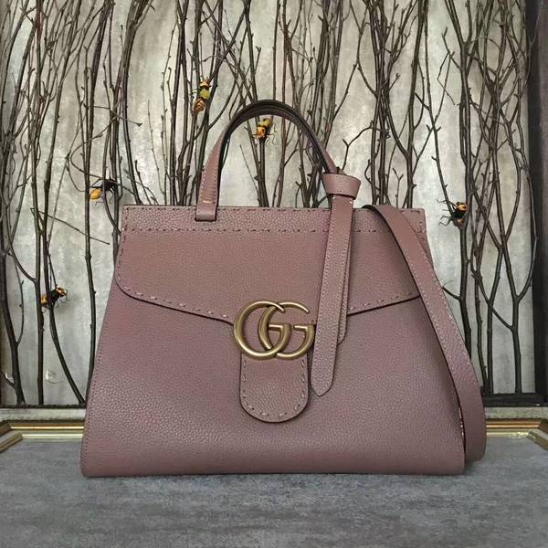 Gucci GG Marmont Leather Top Handle Bag 421890A Apricot