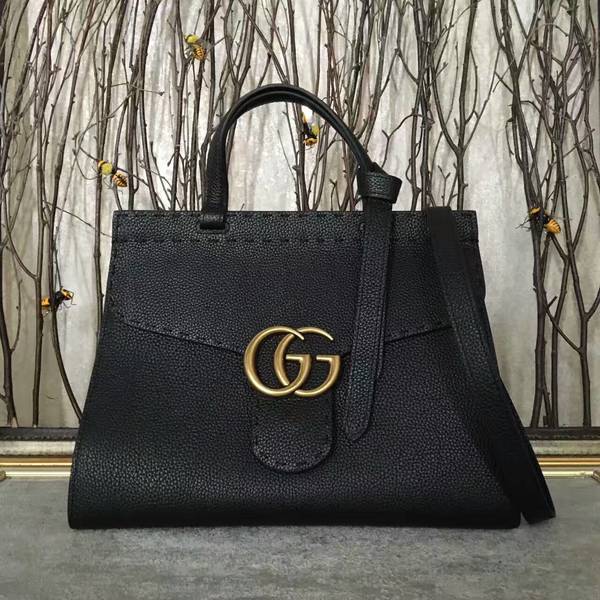 Gucci GG Marmont Leather Top Handle Bag 421890A Black