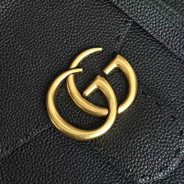 Gucci GG Marmont Leather Top Handle Bag 421890A Black