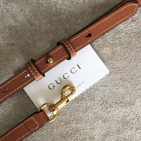 Gucci GG Marmont Leather Top Handle Bag 421890A Brown