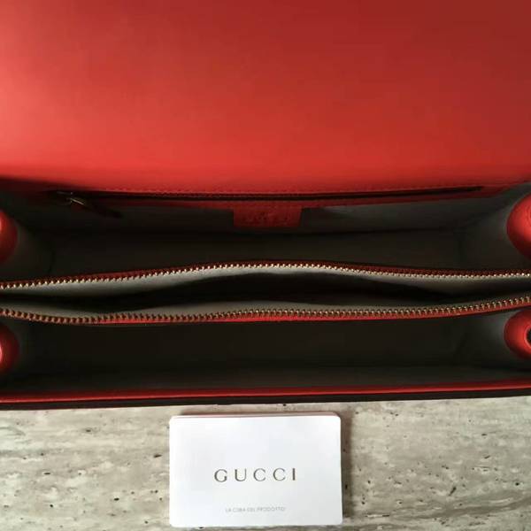 Gucci GG Marmont Crocodile Leather Shoulder Bag 431777 Red