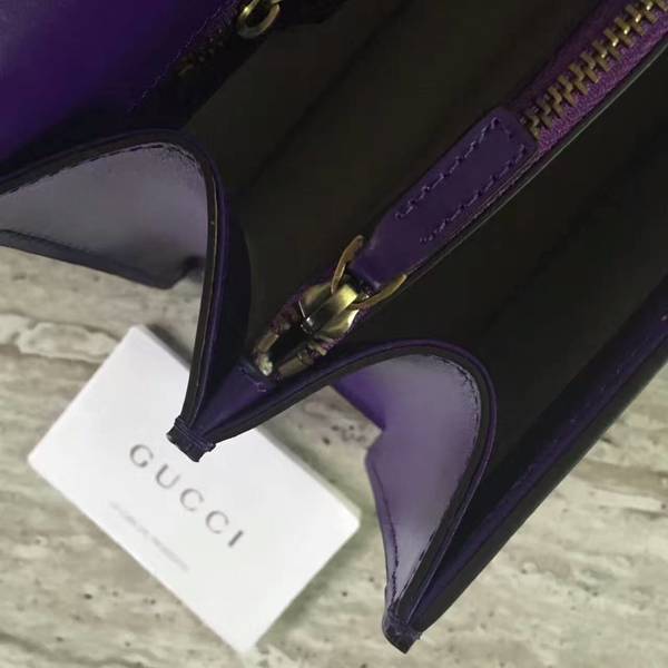 Gucci GG Marmont Original Leather Shoulder Bag 431777 Purple