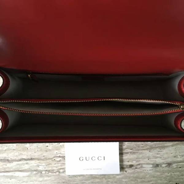Gucci GG Marmont Original Leather Shoulder Bag 431777 Red