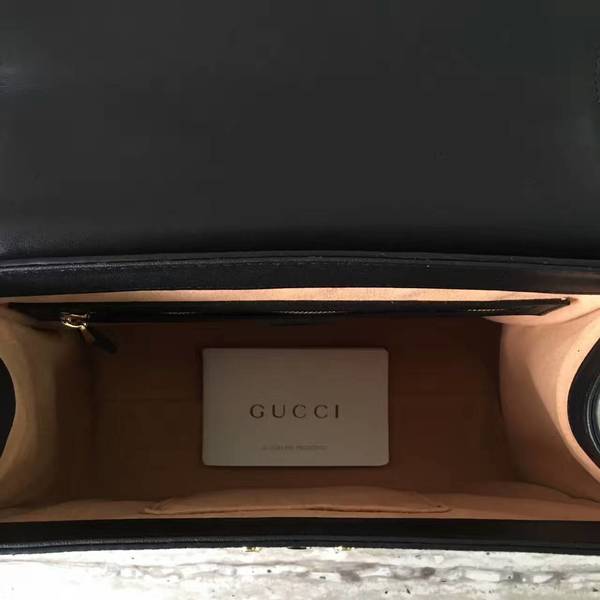 Gucci Padlock Gucci Signature Top Handle Bag 453188 Black&Brown