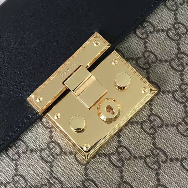Gucci Padlock Gucci Signature Top Handle Bag 453188 Black&Brown
