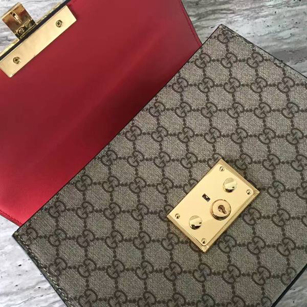 Gucci Padlock Gucci Signature Top Handle Bag 453188 Red&Pink