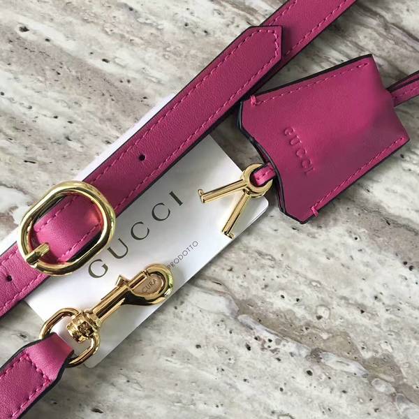 Gucci Padlock Gucci Signature Top Handle Bag 453188 Red&Pink