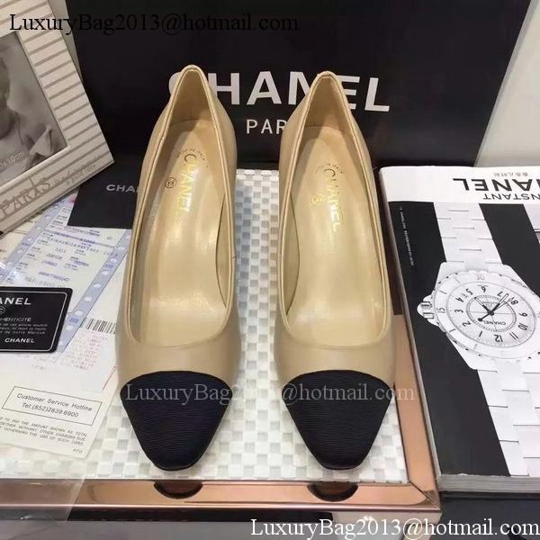 Chanel 60mm Leather Pump CH2076 Apricot