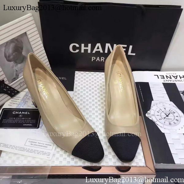 Chanel 60mm Leather Pump CH2076 Apricot