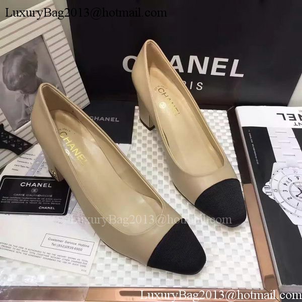 Chanel 60mm Leather Pump CH2076 Apricot