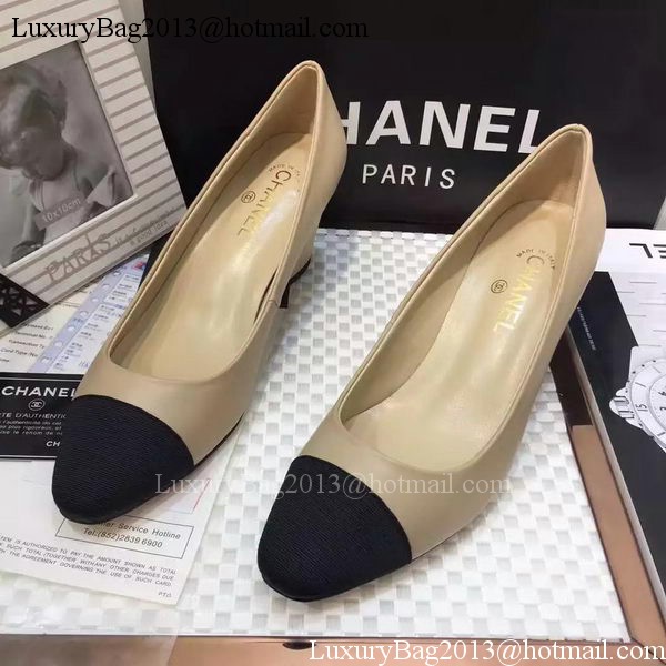 Chanel 60mm Leather Pump CH2076 Apricot