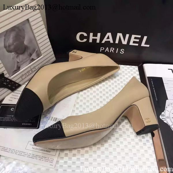 Chanel 60mm Leather Pump CH2076 Apricot