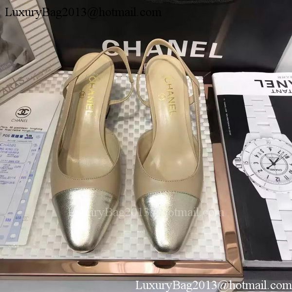 Chanel 60mm Leather Pump CH2077 Apricot